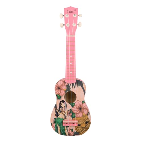 ibasenice 1 Stück 21 21 Zoll Ukulele Instrument Ukelele for Musikalisches kinderknallzeug Gitarre viersaitige kleine Gitarre pädagogische Ukulele Linde Rosa von ibasenice