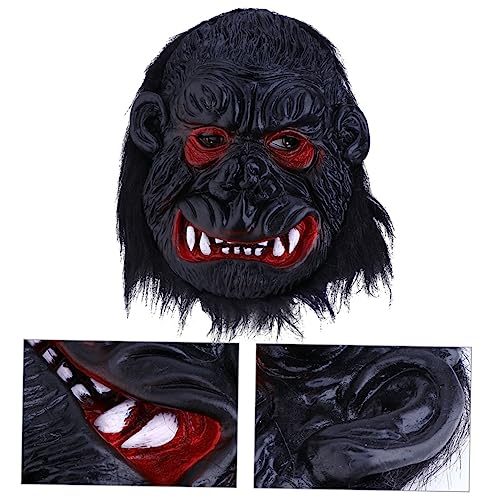 ibasenice 1 Stück Halloween Gorilla Maske Gruselige Anziehmaske Für Horror Performance Und Partyzubehör Schwarz Mit Furchterregenden Zähnen Ideal Für Kostümpartys Und Halloween Events von ibasenice