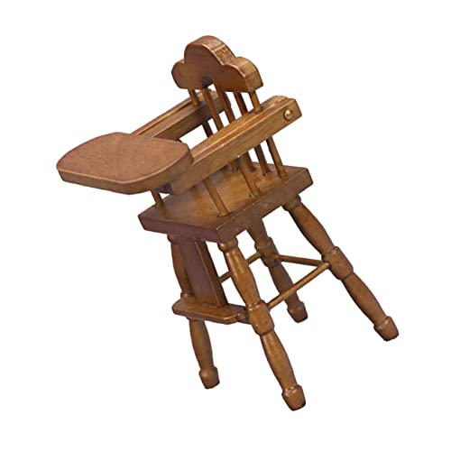 ibasenice 1 Stück Mini Esszimmers tuhl high Chair hochstühle Miniature doll Accessory Miniature Furniture Toy House Hochstuhl -Hochstuhl Ornament hölzern von ibasenice