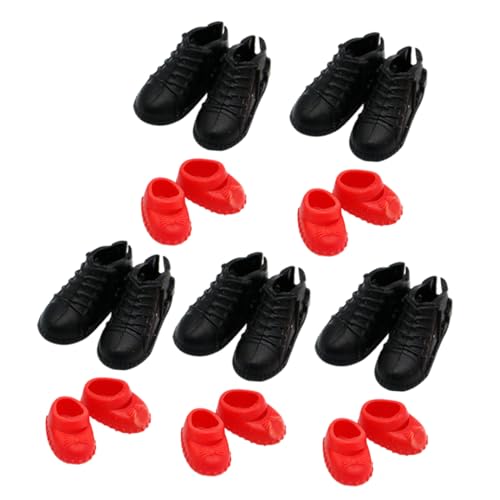 ibasenice 10 Pairs Mini Puppenhaus Schuhe Set Puppe Decor Zubehör für Spielzeug von ibasenice