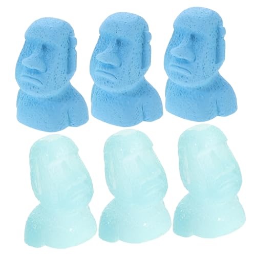 ibasenice 10 STK Mikro-landschaftsverzierung Miniatur-sandtisch-DIY-Statue Leuchtende Statue Mikro-landschafts-sandtischstatue Moai-landschaftssimulationsstatue Moai-Statue Harz von ibasenice