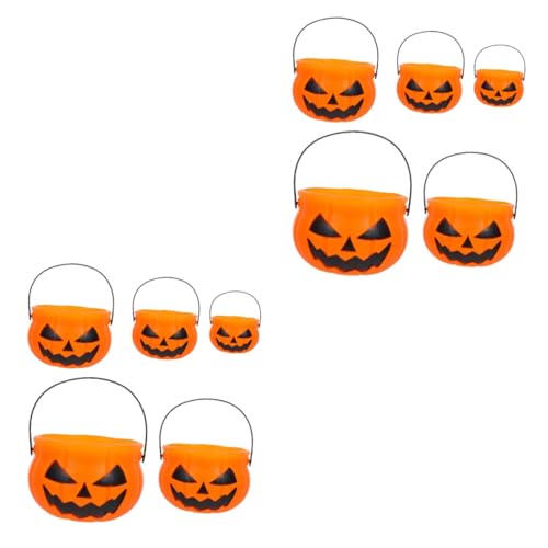 ibasenice 10 Stk Kürbis Eimer Bonbonschale Süßigkeitenbehälter für Süßes oder Saures Halloween Party Deko geschenkverpackung Eimer mit Halloween-Geschenken Party-Süßigkeiten-Eimer Abs von ibasenice