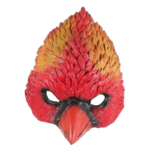 ibasenice 10 Stk Vogelkopfmaske Adler Kostüm Falken-cosplay Vogel Abschlussball Requisiten Party-requisiten-maske Vogel-cosplay-kostüm Realistisches Tiergesicht Maskerade Taube Rot Pu-schaum von ibasenice