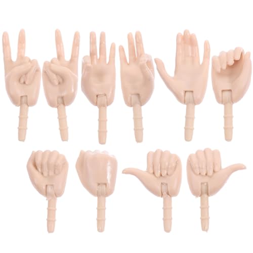 ibasenice 10 Stück 22 Gelenke Puppenhand Set Zubehör Verstellbare Puppenhände Gelenke Fingerpuppen Dehnbare Mini Realistische Handpuppen Puppenkörpergelenke Puppe DIY Puppenhandteile von ibasenice