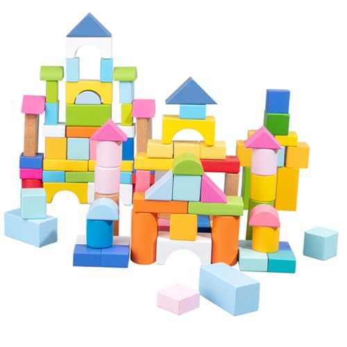 ibasenice 100 Stück Teiliges Bunter Holzbausteine Pädagogisches Kinderspielzeug aus Robustem Holz Fördert Kreativität Geduld und Vorstellungskraft Geeignet für Kleinkinder und ibasenice 100 Stück Teiliges Bunter Holzbausteine Pädagogisches Kinderspielzeug aus Robustem Holz Fördert Kreativität Geduld und Vorstellungskraft Geeignet für Kleinkinder und von ibasenice