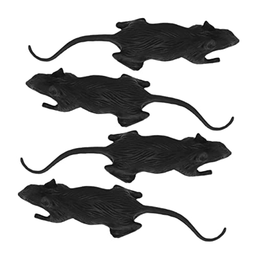 ibasenice 100-teilige Sets Halloween-Requisite Falsche Ratten Horrordekor Halloween-Spinnennetz Halloween-streichspielzeug Schlangenspielzeug Halloween -Aufkleber Halloween-verzierung Black von ibasenice