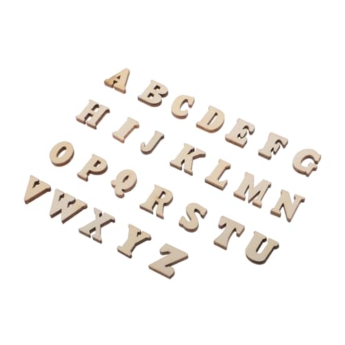 ibasenice 104st Holzspielzeug Holzbuchstaben Zum Basteln Spielzeug Zum Sortieren Von Farben Lernspielzeug Für Kleinkinder Buchstaben Zahlen Holzscheiben Buchstaben Aus Holz Hölzern Khaki von ibasenice