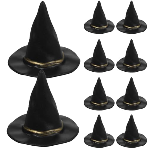 ibasenice 10Pcs Halloween Miniatur Witch Caps Hüte Dekorative Puppenhaus Mini -Hut -Requisiten von ibasenice