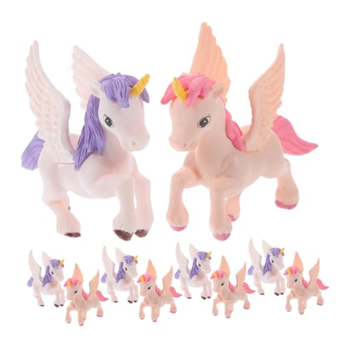 ibasenice 10St Mikrolandschaftsdekoration Einhorn-Tierfiguren Terrarium Handwerksfiguren kinderzimmerdeko Dekoration kinderzimmer raumdeko Mooslandschaft schmücken Minifiguren dekorieren PVC von ibasenice