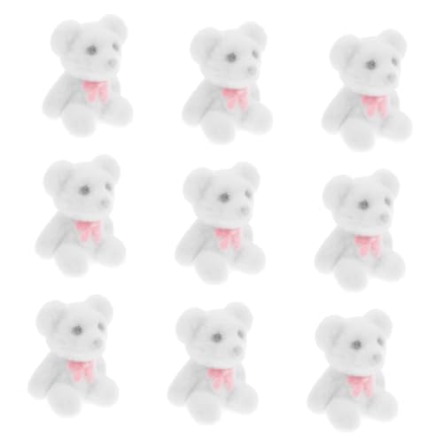 ibasenice 10St Mini-Bärpuppe Schlüsselanhänger mit Bärenmotiv Kleiner ausgestopfter Bär Weihnachts präsente Statue Hochzeitsgeschenke Miniaturfiguren tragen Bärenfiguren von ibasenice