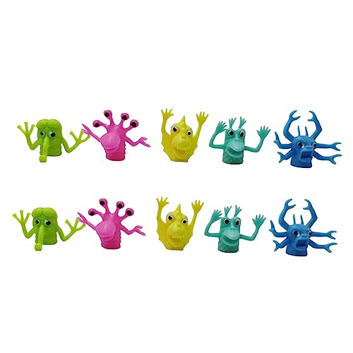 ibasenice 10St Monster- Fingerpuppen für Kinder dehnbares Spielzeug Puppenspielzeug Kinder Puppen kinderpuppe Toy Spielzeug kleines Biest Spielzeug Finger-Alien-Spielzeug von ibasenice