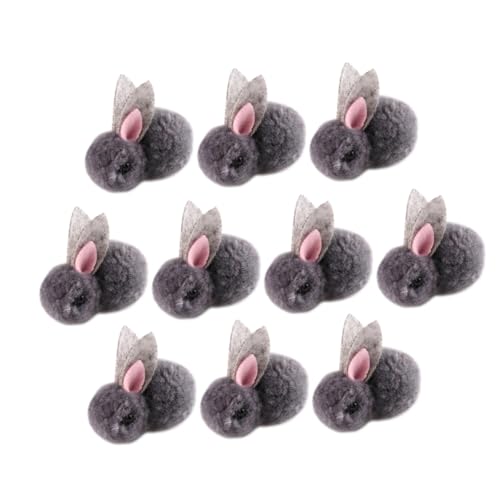 ibasenice 10St Plüsch Häschen Mädchen krabbelndes Babyspielzeug Plüschtiere Bunny pummeluff Kuscheltier Bekleidungsversorgung Hasenpuppe für Kleidungsdekoration Grey von ibasenice