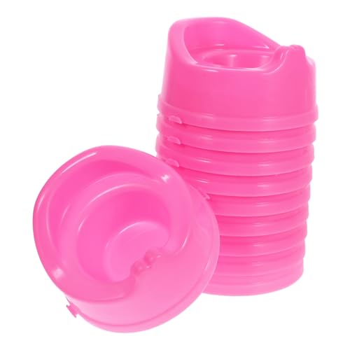 ibasenice 10st Puppentoilette Mini- -Spielzeug Miniatur-toilettenmodell Puppenhaus Toilette Mini-haustoilette Badezimmermodell Spielzeug Dekoratives Mini-Modell Mini-töpfchen Rosa Plastik von ibasenice