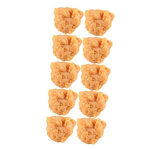 ibasenice 10st Simulation Hühner Reis Prop Chicken Nuggets Draht Zum Aufhängen Von Bildern Fleischwolf Hühnernuggets Snack-hähnchen-Nuggets Chicken Nuggets Für Falsches Huhn PVC von ibasenice