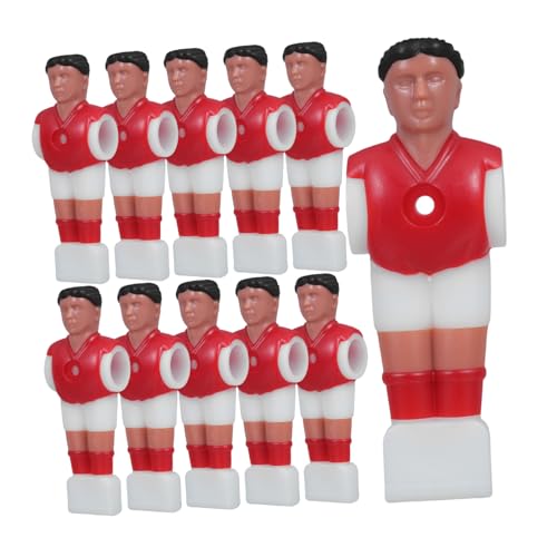 ibasenice 11St Tischfußballspieler Teile von Fußballmaschinen Kickerfiguren Tischstange Fußballfiguren Ersatzteile für Tischfußball Kicker-Ersatzspieler Fußball-Actionfiguren Spielzeug rot von ibasenice