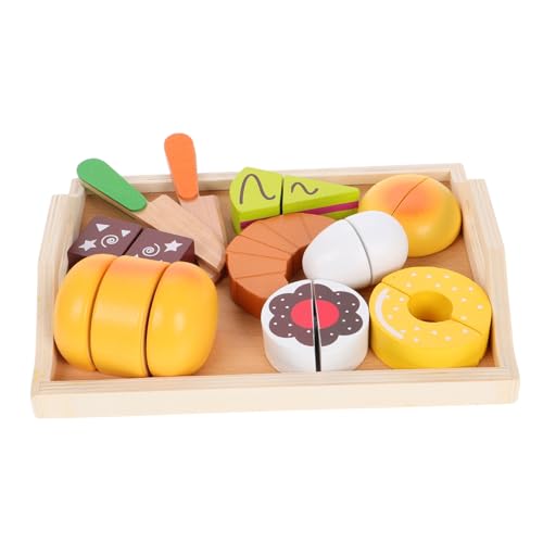 ibasenice 11-teiliges Teeservice Aus Holz für Jungen und Mädchen Rollenspiel-Spielzeug Rollenspiel-teeparty-Set Kleinkindspielzeug für Jungen und Mädchen von ibasenice