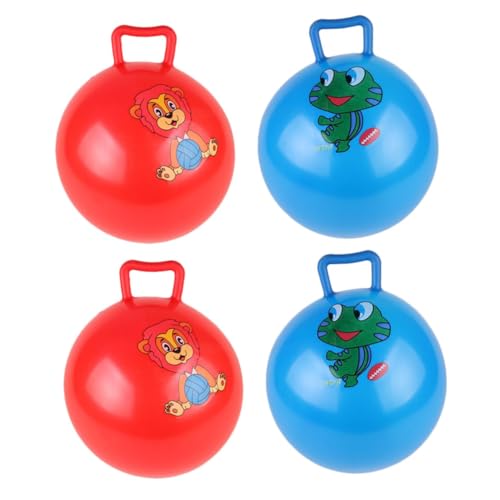 ibasenice 12 STK Schläger Handhaben Kinderspielzeug Hüpfbälle Für Kinder Aufblasbares Springen Kinder Hüpfen Kinder Hüpfball Sprungball Für Kleinkinder Hüpfball Mit Griffen Cartoon-bälle PVC von ibasenice