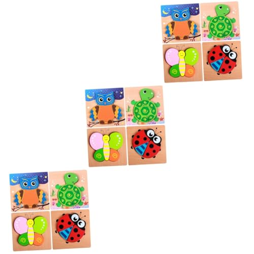 ibasenice 12 Sätze Holzpuzzle Für Jungen Puzzletisch Kinderpuzzles Aus Holz Holzpuzzles Für Kinder 3D-Puzzles Für Kinder Hölzern von ibasenice