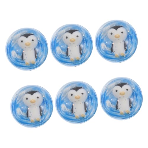 ibasenice 12 Stk Pinguin-Hüpfball kindergeburtstag pinguin Party Preise für ball für Perlen für Perlenstifte Glaskugel Wellenball Butadienkautschuk Sky-blue von ibasenice