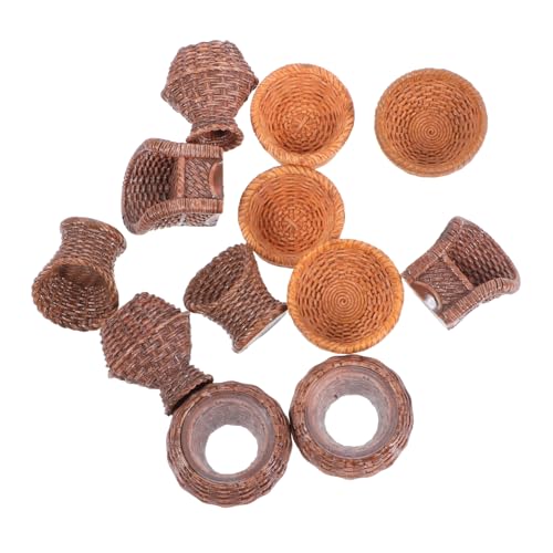 ibasenice 12 Stück Harzsimuliertes Bambusweben Korb Dollhouse Mini gewebte Körbe Stoff dekorativ puppenstubenmöbel Dollhouse Furniture Miniatur-Puppenhauszubehör lustige Puppenhausdekoration ibasenice 12 Stück Harzsimuliertes Bambusweben Korb Dollhouse Mini gewebte Körbe Stoff dekorativ puppenstubenmöbel Dollhouse Furniture Miniatur-Puppenhauszubehör lustige Puppenhausdekoration von ibasenice
