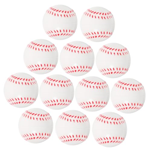 ibasenice 12 Stück Kinder Festschaumball Baseball Softball Minibälle Hüpfbälle Weiche Bälle Für Sport Stressbälle Pu von ibasenice