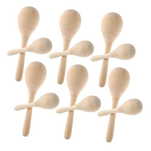 ibasenice 12 Stück Teiliges DIY Holz Maracas für Leere Bemalbare Musikinstrumente Leichte Rasseln und Feinmotorik für Party und Musikalische Früherziehung ibasenice 12 Stück Teiliges DIY Holz Maracas für Leere Bemalbare Musikinstrumente Leichte Rasseln und Feinmotorik für Party und Musikalische Früherziehung von ibasenice