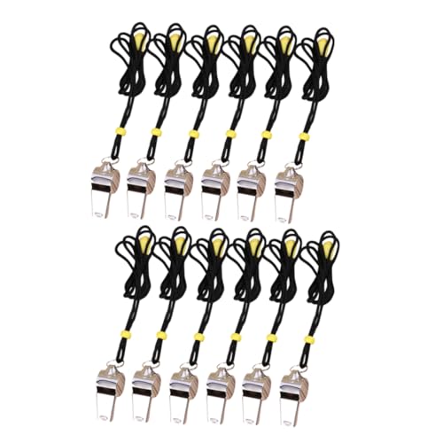 ibasenice 12 Stück Teiliges Schiedsrichterpfeifen mit Robustem Metallgehäuse und Lanyard Lauter Signalton für Trainer Fußball Basketball Schwimmen Notfall und Outdoor Einsatz ibasenice 12 Stück Teiliges Schiedsrichterpfeifen mit Robustem Metallgehäuse und Lanyard Lauter Signalton für Trainer Fußball Basketball Schwimmen Notfall und Outdoor Einsatz von ibasenice