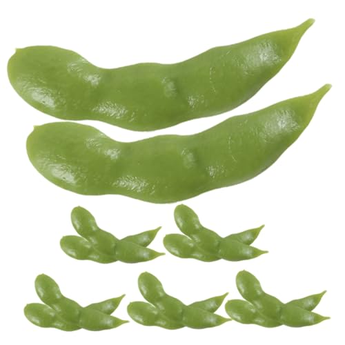 ibasenice 12St Edamame simulieren künstliche Frucht kleine Kunstpflanzen für das Regal Anlage plastikenten plasure hausdeko falsches Gemüsedekor lebensechte gefälschte Sojabohne PVC Green von ibasenice