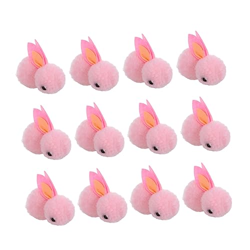 ibasenice 12St Plüschhase Weihnachtsdekorationen Plüschtiere Mini-Kuscheltiere Cuddly Bunny Weihnachts Figuren weihnachtdeko Plüsch-Hasen-Dekoration Christbaumschmuck Rosa von ibasenice