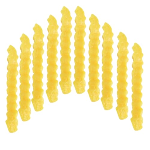 ibasenice 12St Simulierte Wellpappe-Pommes Frites Pommes frittes Fritten Kartoffeln Potatoes Büfett The ad barstößel deko Pommes-Party-Trick Pommes-Modelle Simulation Französisch PVC Yellow von ibasenice