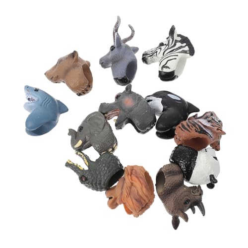 ibasenice 12St Tierpuppenspielzeug Spielzeug Tiere Fingerspielzeug Finger Puppets pädagogische handpuppen Kinderspielzeug Badespielzeug für Babys Handpuppe Spielzeug Tiere Fingerpuppe von ibasenice