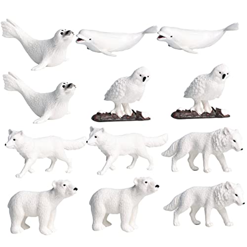 ibasenice 12pcs Mini Tiere Figuren Weihnachten Decor Spielzeug Tier Spielzeug Bär Spielzeug von ibasenice