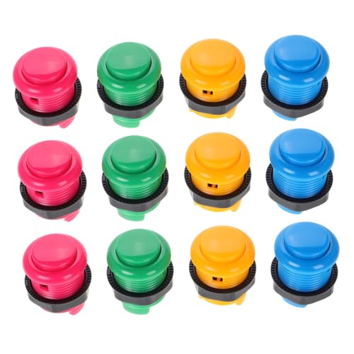 ibasenice 12pcs Spiel Push Button Ersatz Runde Push Button Schalter Für Street Video Spiele Zubehör von ibasenice