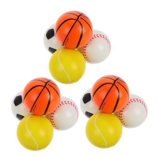 ibasenice 12st Hüpfender Ball Mini-fußbälle Gastgeschenke Sportbälle Fußballspielzeug Basketbälle Mini-basketballball Fußball Spielzeug Kleine Fußbälle Basketball-partygeschenke Pu von ibasenice