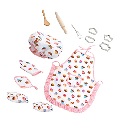 ibasenice 13St Kinderspielzeug Koch-Outfit für Kinderschürze Kinderkoch geschirrset kinderküche Kitchen Set for Toys Lernspielzeug für Kind spielt Hölzern von ibasenice