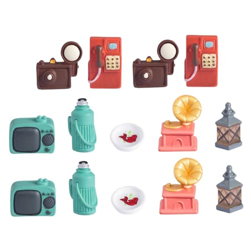 ibasenice 14 Teiliges Set Simuliertes Haushaltsgerät Modell Puppenmöbel Mini Ornamente Puppenhaus Retro Mini Möbel Winzige Möbel Gefälschte Kamera Requisite Vintage Kamera von ibasenice