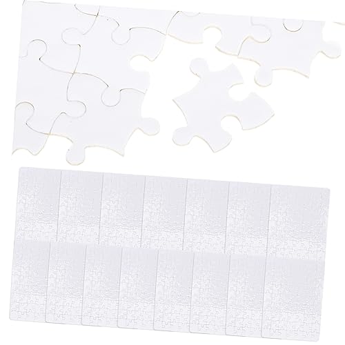 ibasenice 15 Blatt Papierpuzzle übertragen hochzeitstruhe Puzzle rätsel laubsägen puzzlematte bescherung Malpuzzle- Bildungsspielzeug Leere Puzzles Transferrätsel leeres Puzzle Weiß von ibasenice