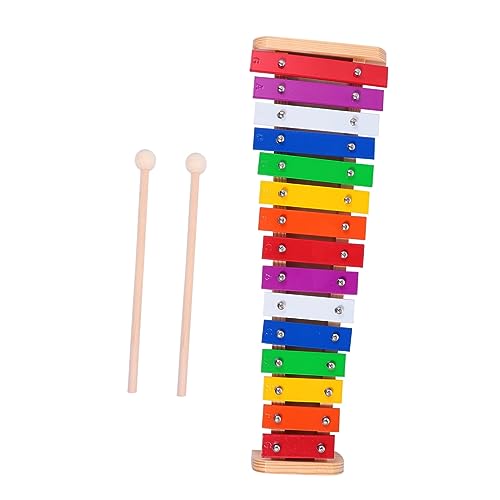 ibasenice 15 Noten Percussion Musikspielzeug Xylophon Für Kleinkinder Kinderspielzeug Lernspielzeug Musikspielzeug Holz Percussion Instrumente Musikspielzeug Für Kleinkinder Aluminiumblech von ibasenice