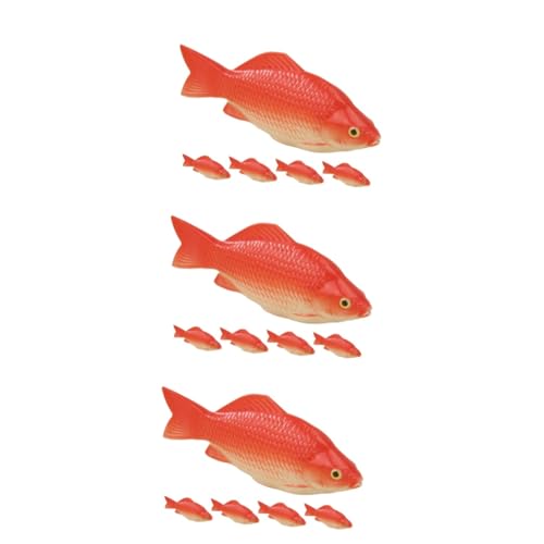 ibasenice 15 STK Simulation Von Schaumfischen Simulation Von Tierfiguren Künstliches Fischmodell Realistisches Fischmodell Realistisches Karpfendekor Realistisches Simulationsfischmodell Rot von ibasenice