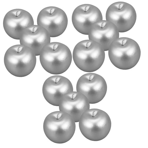 ibasenice 15 STK Simulationsfruchtmodell Künstliche Früchte Schaumfrucht Dekorationsobst Schaufensterdekoration Obstmodell gefälschte Äpfel Ornament Modell zeigt Früchte Poly-Drache Silver von ibasenice