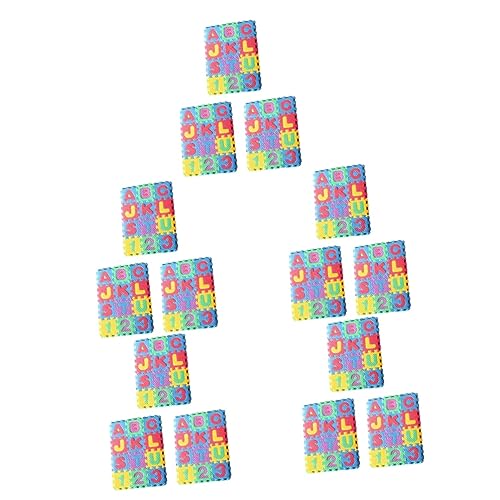 ibasenice 15 Sätze Taschenmatte Mini-Alphabet-Matte Mini-Schaumstoff-buchstabenmatte Haushaltsgeräte Mini Zahlenmatte Aus Schaumstoff Decoraciones para Sala De Casa Schaumkissen Draussen Eva von ibasenice