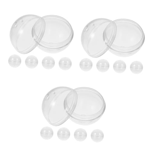 ibasenice 15 Stk Gacha-Schale Gummibälle, Hüpfbälle Packball leere Spielzeugkapseln farbige Kugeln Verkaufsautomat Spielzeugbehälter runde Kugel befüllbare leere Kugeln Plastik Transparent von ibasenice