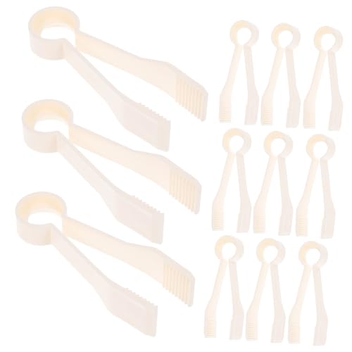 ibasenice 15St Insektenclip Mini-Zange Perlen Pinzette Kartoffelchips mit Einer Pinzette Feinmotorik Spielzeug Entdeckungsspielzeug Pinzettenspielzeug für Kinder Schulpinzette Abs Beige von ibasenice