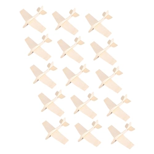 ibasenice 15St Leere Holzflugzeuge bastelzeug für Home Decor Bastelset Flugzeug Model Holzflugzeug für Kinderzimmer hausdeko Puzzlematte DIY Holzflugzeug unvollendetes Holzflugzeug von ibasenice