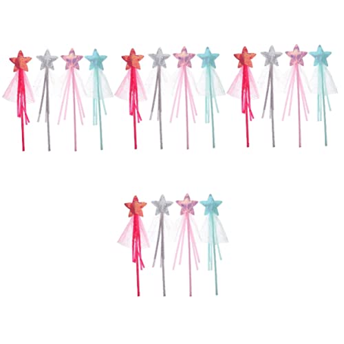 ibasenice 16 STK Pentagramm-Fee-Zauberstab Fairy Wand Party deko Kinder Toys for Kinderspielzeug Prinzessin Spielzeug Zauberstäbe der Engelsfee Fee Zauberstäbe für Mädchen Plastik von ibasenice