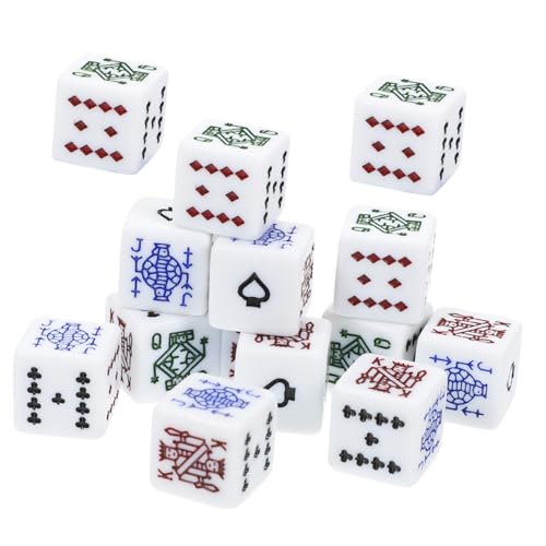 ibasenice 16St Poker Würfel Board Games brettspiele Party Spiele laufstall Virtu brettspiel große Würfel Fahrrad Spielkarten Pokerkarten tragbare Würfel tragbare Pokerchips Acryl von ibasenice