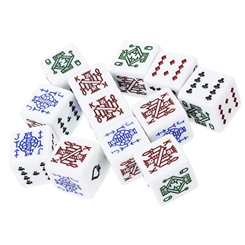 ibasenice 16St Poker Würfel Lügner Würfel Requisite Jetons Spielkartenspiel Farkle Fahrrad Spielkarten Board Games brettspiele настольная игра Toy Partygeschenke Poker-Würfel-Requisite Acryl von ibasenice