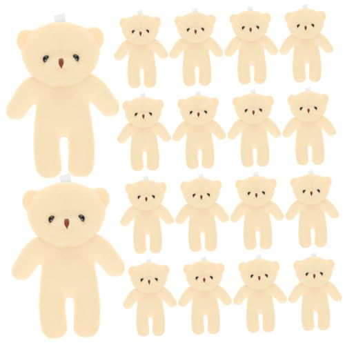 ibasenice 18 STK Mini-Puppe kuschelbären Little Bear Mini teddybären Schlüsselanhänger Bär Kleiner Bär Stofftier tragen Verschleißfester Bärenanhänger tragbares Bärendekor PP Baumwolle von ibasenice