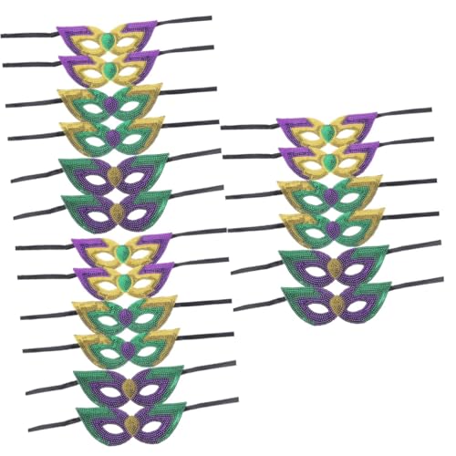 ibasenice 18 Stk Karnevalsmaske Karneval Konfetti Maskerade Maske Requisit Halloween-requisiten Maskerade-maske Für Frauen Frauen-maskerade-maske Halloween-maske Kostüm Maske Pailletten von ibasenice