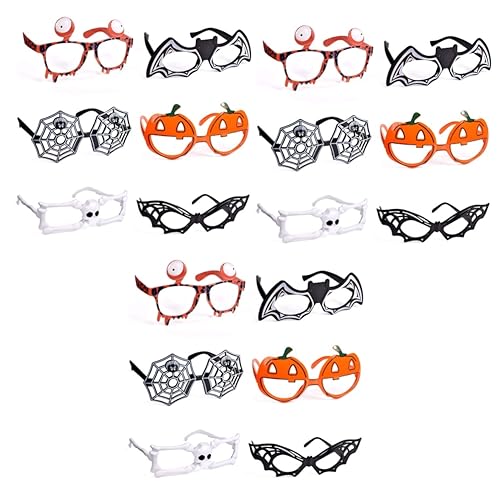 ibasenice 18 STK lustige Halloween-Spiegelbrille Halloween-Taschenfüller Halloween-Partybevorzugung Augenmaske Halloween lustige schnapsgläser Spielzeugbrille für Halloween Halloween-Brille von ibasenice